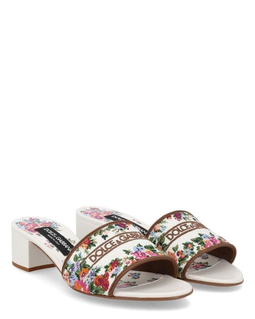 Dolce & Gabbana White Dolce & Gabbana Leather Flats