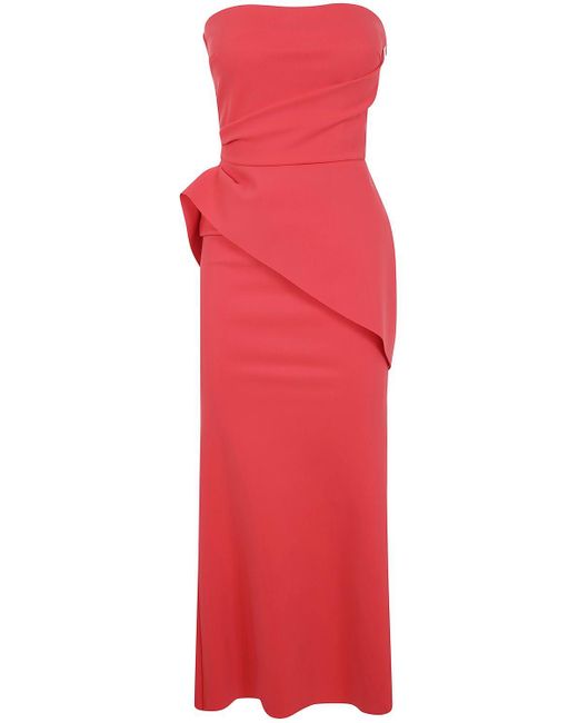 CHIARA BONI Taro jersey long dress with sequins ガウン Chiara Boni Taro Long Zp Jersey Long Dress in Red | Lyst