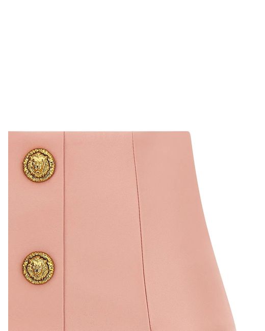 Balmain Pink Testa Di Leone Skirts
