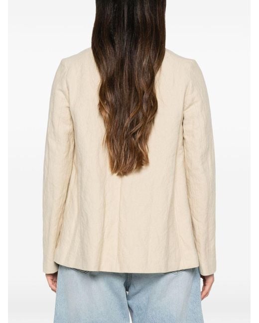 Apuntob Natural Wool And Cotton Blend Jacket