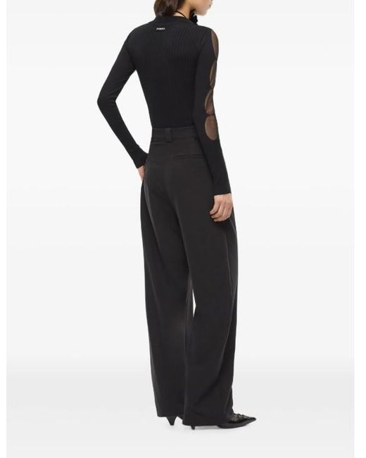 Pinko Black Viscose Polyester Top