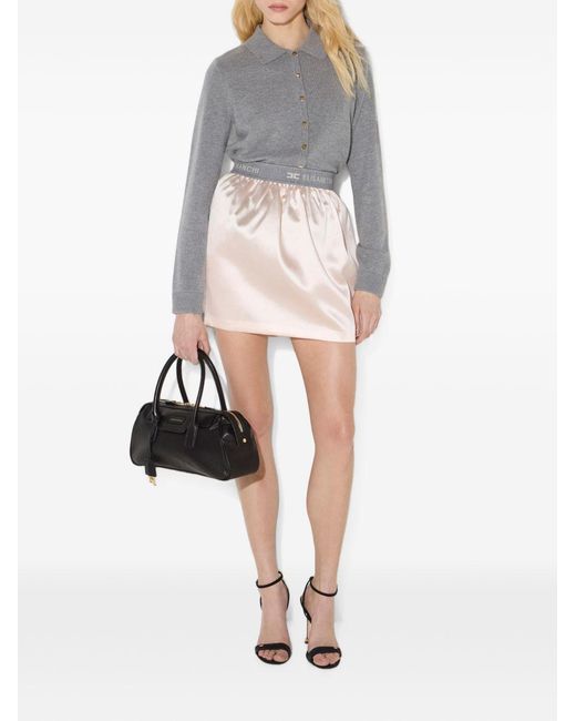 Elisabetta Franchi Gray Knit Sweater