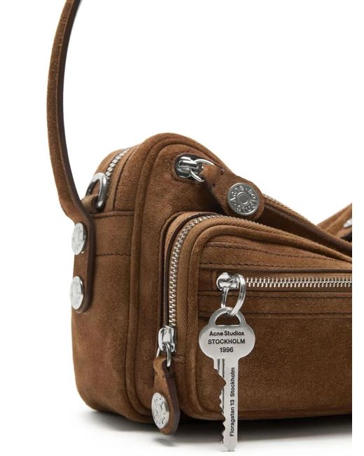 Acne Brown Camero Party Leather Shoulder Bag