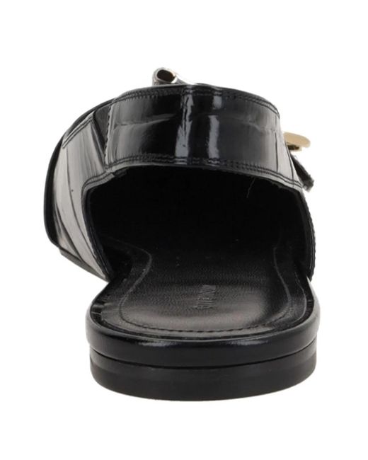 Givenchy Black Voyou Leather Slingback Ballets