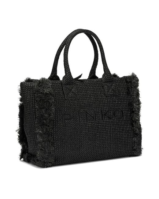 Pinko Black Polypropylene Polyester Polyester Cotton Polyamide Polyurethane Polyester Handbag