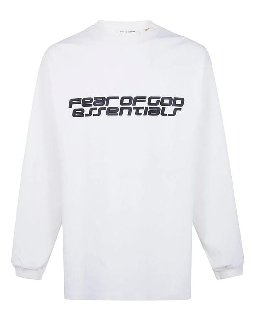 Fear Of God White "90's Long Sleeve" Tee for men