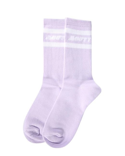 MOUTY Purple Logo Socks for men