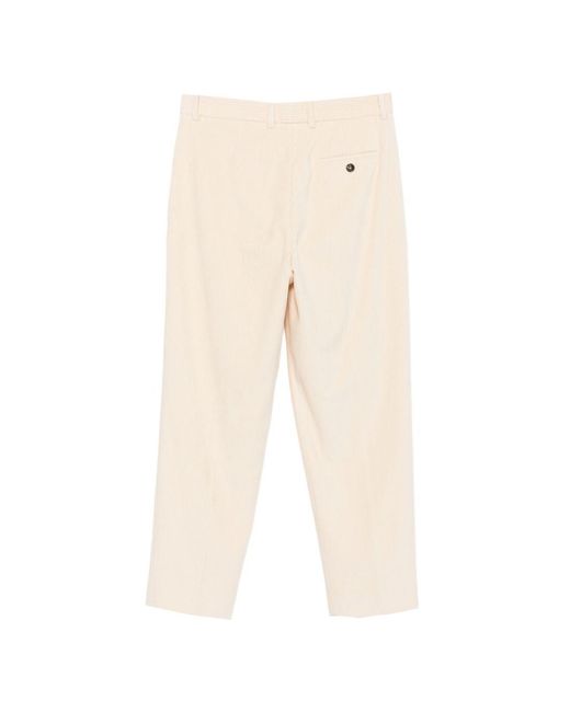 Circolo 1901 White Cotton Carrot Trousers