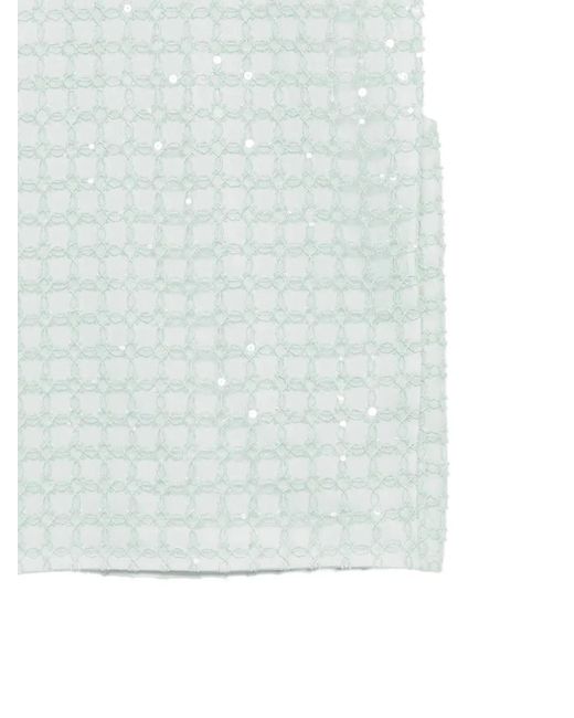 ROTATE BIRGER CHRISTENSEN White Beaded Boxy Top
