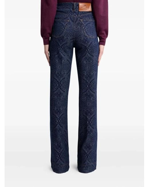 Etro Blue Flared Jeans