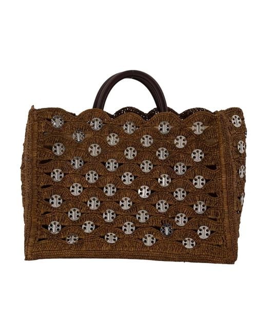 Rabanne Brown Shopper Bag