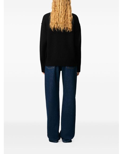 AMI Black Wool Sweater