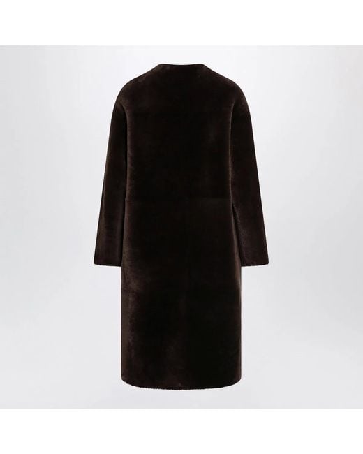 Blancha Black Oak Reversible Shearling Coat