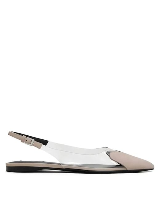 Alaïa White Alaia Flat Slingbacks