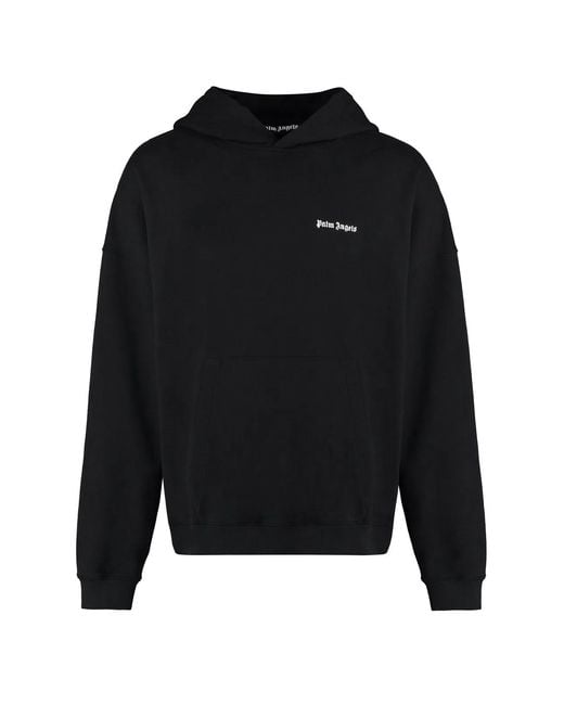 Palm Angels Black Hooded Sweatshirt for men