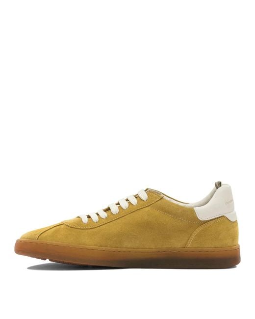 Officine Creative Yellow Leather Rubber Sneakers for men