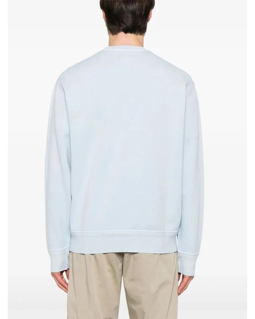 C P Company Blue C.P.Company Logo Embroidered Sweatshirt for men