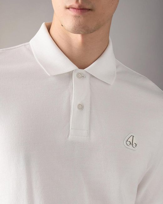 Moose Knuckles White Everett Polo Shirt For for men