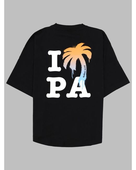 Palm Angels Black T-Shirt for men