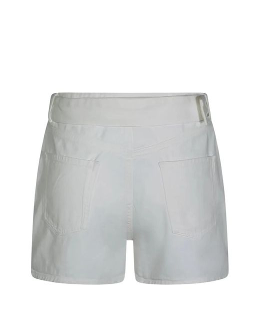Twinset White Snow Cotton Shorts