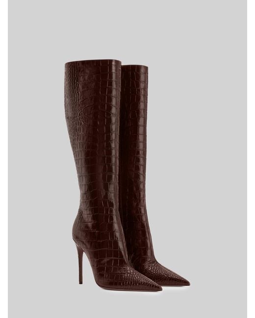 Paris Texas Brown Ebony Croco Vera 105 Boot
