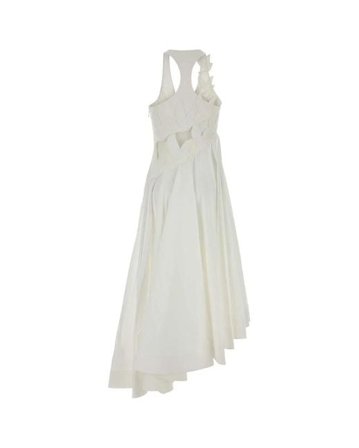Zimmermann White Luna Applique Midi Dress