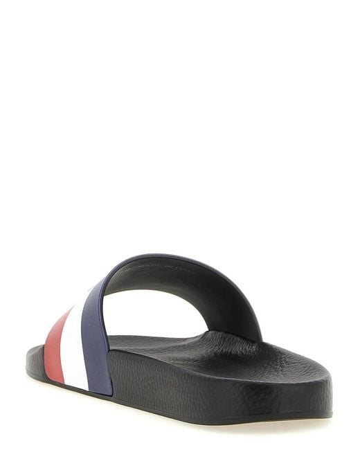 Moncler White 'Basile' Slides for men