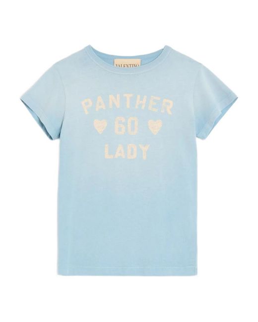 Valentino Blue Logo-Print T-Shirt