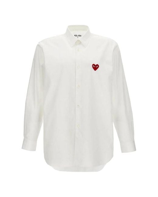 COMME DES GARÇONS PLAY White Heart Cotton Shirt for men