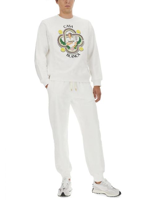Casablanca White Sweatshirt With Logo for men