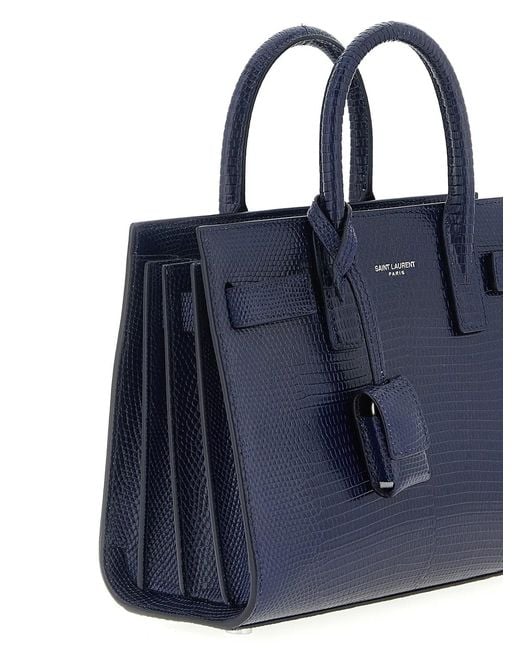 Saint Laurent Blue Nano 'Sac De Jour' Handbag