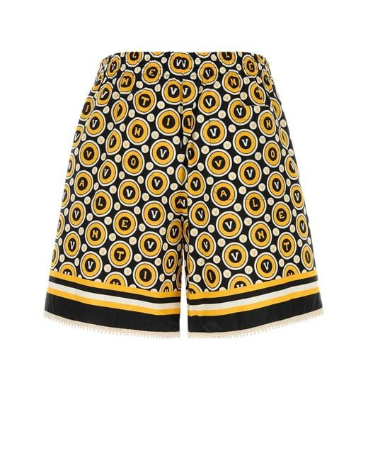 Valentino Garavani Multicolor Printed Poplin Bermuda Shorts for men