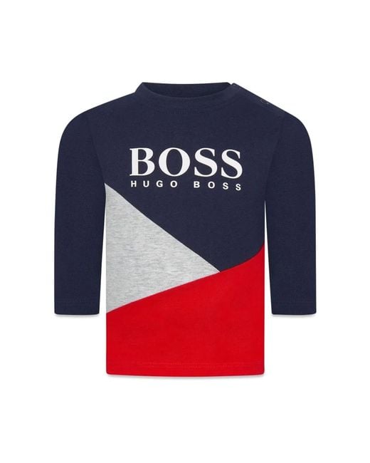 Boss Blue Long Sleeve Tee Shirt