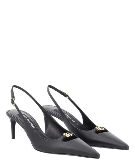 Dolce & Gabbana Black Slingback "Lollo"