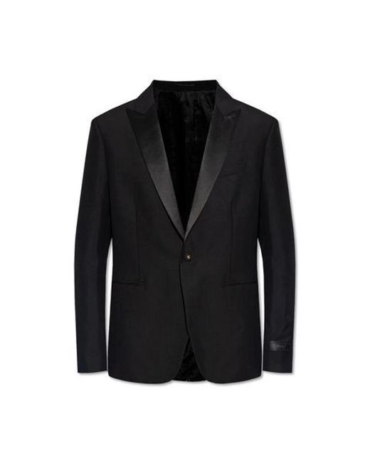Versace Black Evening Jacket With Duchesse Details for men