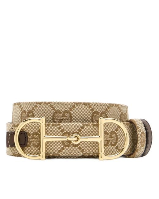 Gucci Natural Nude Neutrals Leather W25 Belt