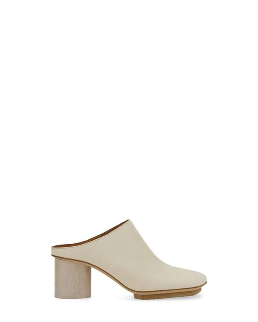 Uma Wang White Leather Mule