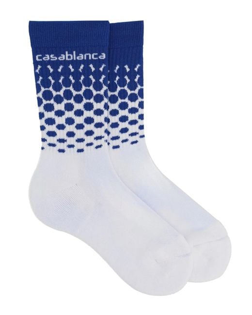 Casablanca Blue Socks With Logo