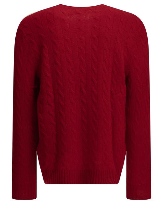 Polo Ralph Lauren Red Crew-Neck Sweater With Logo for men