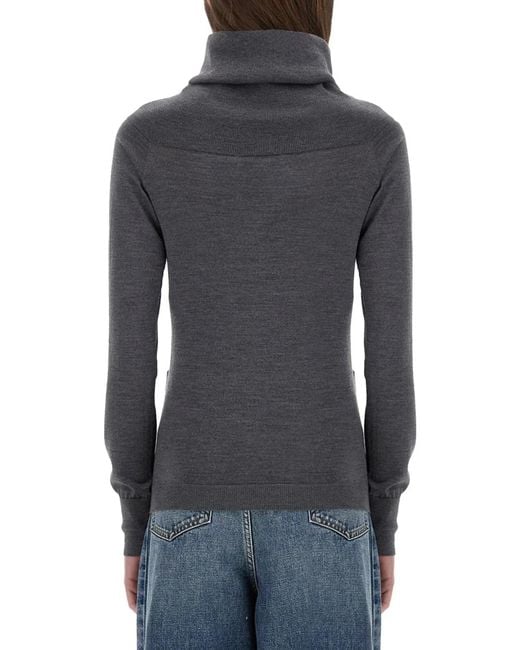 Stella McCartney Black Virgin Wool Turtleneck Sweater