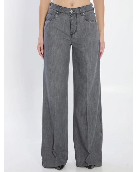Bottega Veneta Gray Cotton Jeans