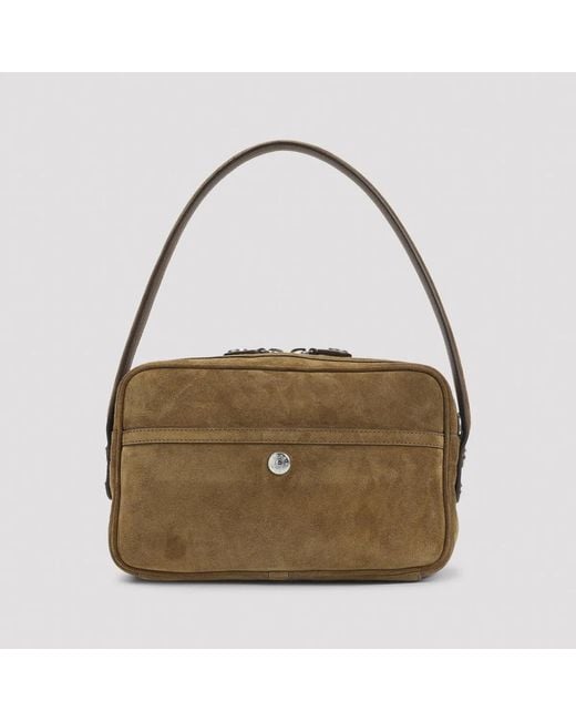 Acne Brown Camero Party Leather Shoulder Bag
