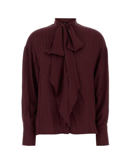 Etro Purple Silk-Blend Shirt