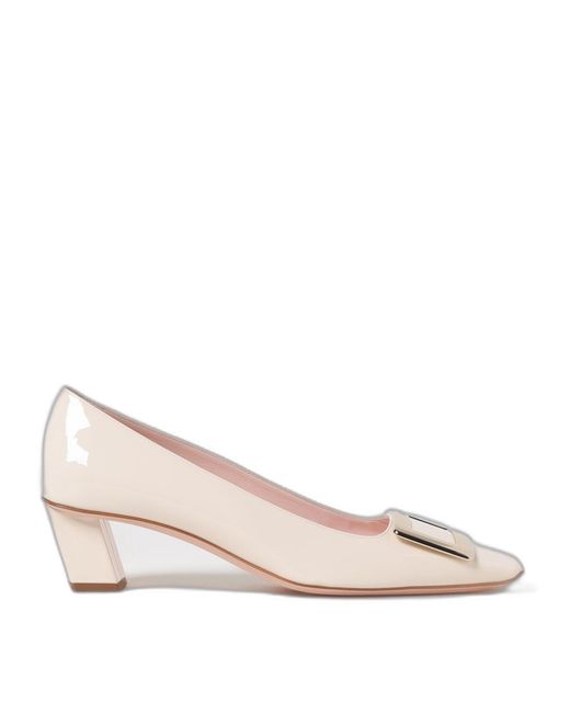 Roger Vivier Pink Belle Vivier Patent Leather Pumps