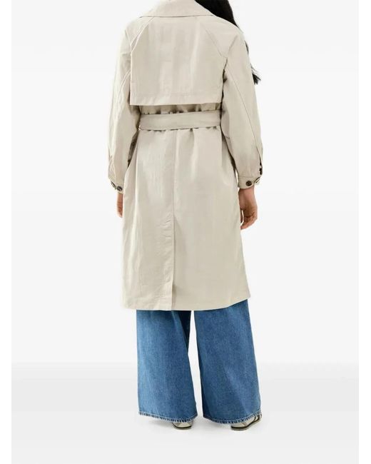 Barbour White "Layla" Trench Showerproof Jacket