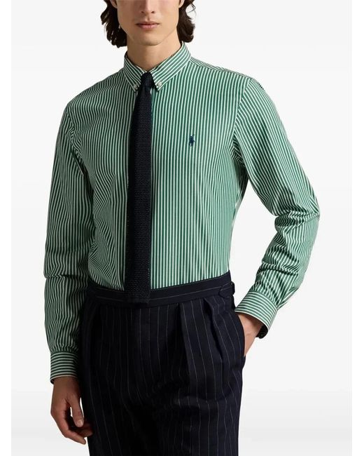 Polo Ralph Lauren Green Long Sleeve Sport Shirt for men