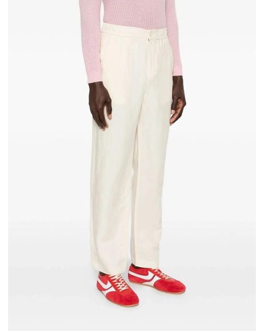 Lacoste White Elasticated Trousers for men