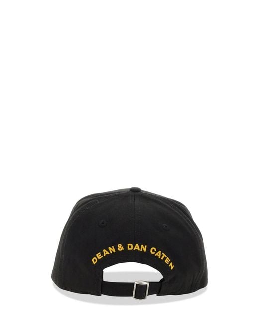 DSquared² Black Baseball Cap for men