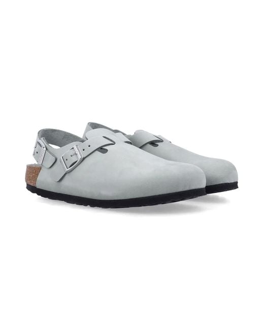 Birkenstock White Tokio Nubuk