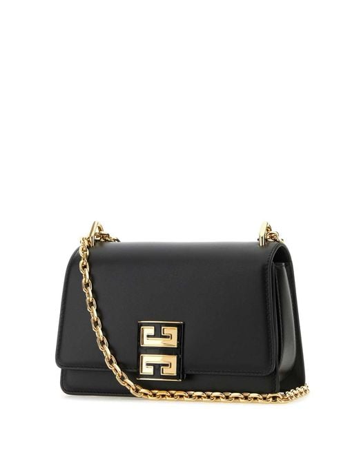 Givenchy Black Leather Small 4G Shoulder Bag